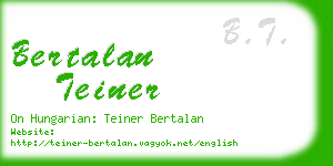 bertalan teiner business card